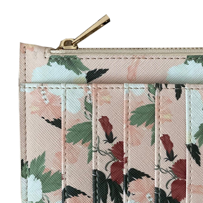 Long Zip Card Holder Wallet-Hibiscus