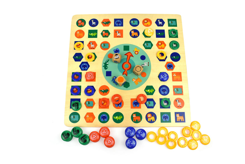 2 IN 1 ANIMAL LUDO GAME