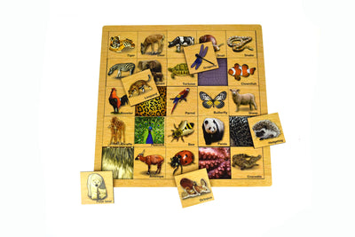 ANIMAL SKIN MATCHING PUZZLE TRAY