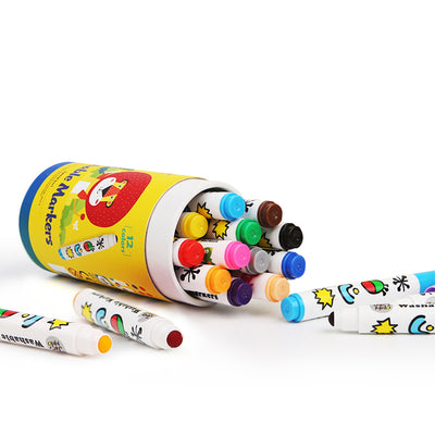 SPECIAL ROUND TIP WASHABLE MARKER -12 COLORS