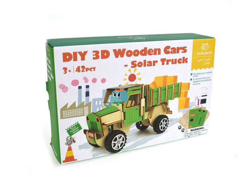 DIY 3D WOODEN SOLAR TRUCK SCIENCE & CRAFT KIT