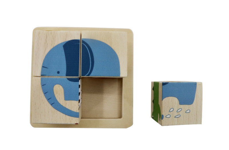 WOODEN BLOCK PUZZLE JUNGLE ANIMAL