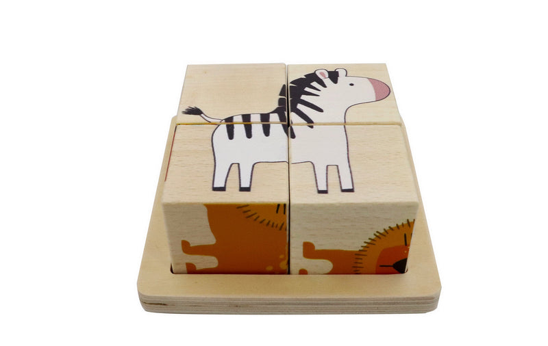 WOODEN BLOCK PUZZLE JUNGLE ANIMAL