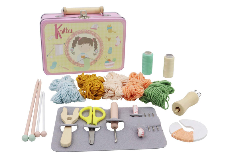 CALM & BREEZY KNITTING KIT IN TIN CASE CRAFT KIT