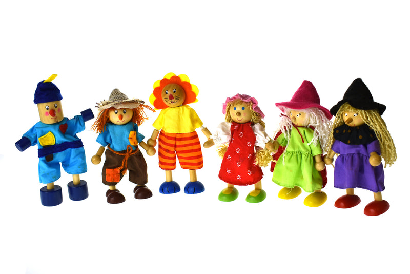 PRICE FOR 6 ASSORTED WIZARD OF OZ FLEXI DOLL