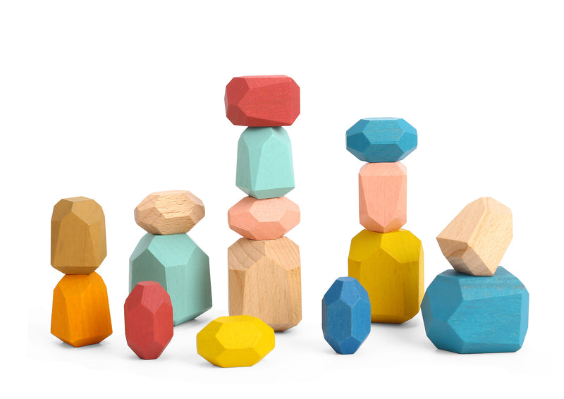 WOODEN STACKING STONES