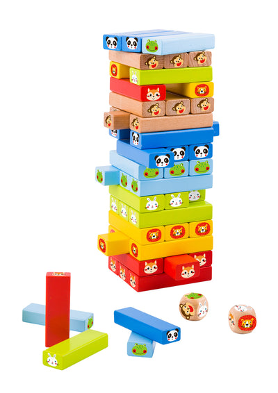 JENGA STACKING ANIMALS BOARD GAME