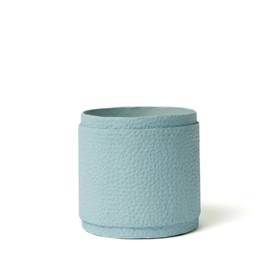 Tree Stripes Reef Design Pot in Almond Blue (Medium)