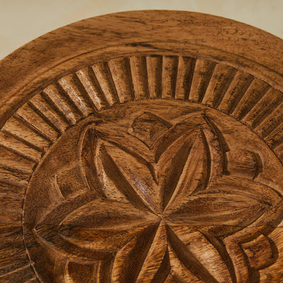 Tree Stripes Lotus Chapati Timber Riser Board