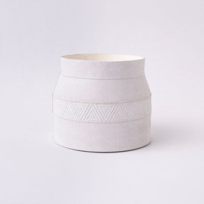 Tree Stripes Matki Pot Kilima - Chalk (Medium)