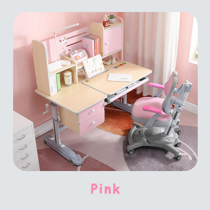 Height Adjustable Children Kids Ergonomic Study Desk Chair Set 120cm Blue Pink AU