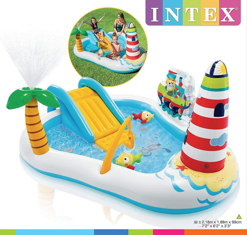 INTEX  Fishing Fun Play Center Inflatable Kiddie Pool 57162NP