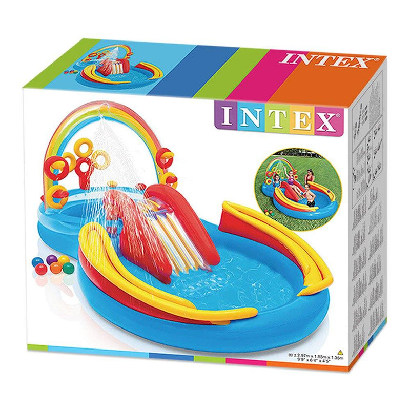 INTEX Inflatable Kids Rainbow Ring Water Play Center Kids AU 57453NP