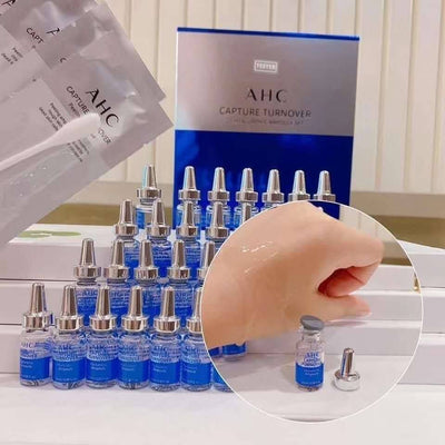 AHC Korea Capture Turnover 28 Bottles Hyaluronic Ampoule Set + Peeling Ampoule x4