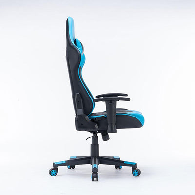 Gaming Chair Ergonomic Racing chair 165° Reclining Gaming Seat 3D Armrest Footrest White Black