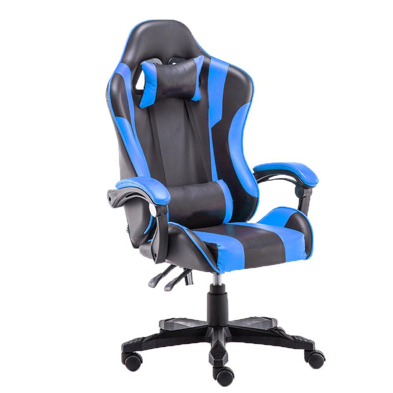 Gaming Chair Office Computer Seating Racing PU Executive Racer Recliner Large Blue