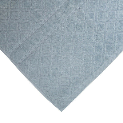 Premium Velour Diamond Design Jacquard Bath Towel (Blue)