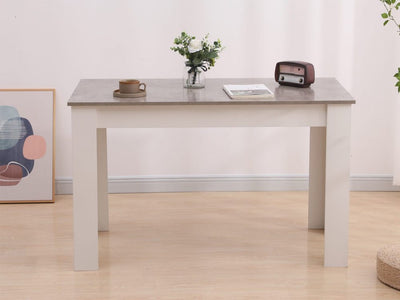 Dining Table Rectangular Wooden 120M-Grey&White