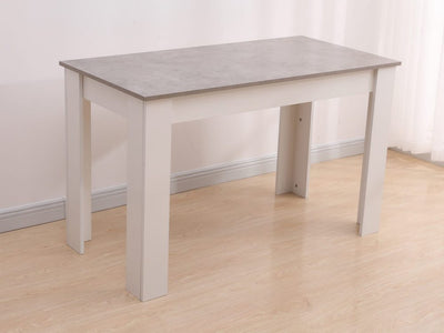 Dining Table Rectangular Wooden 120M-Grey&White