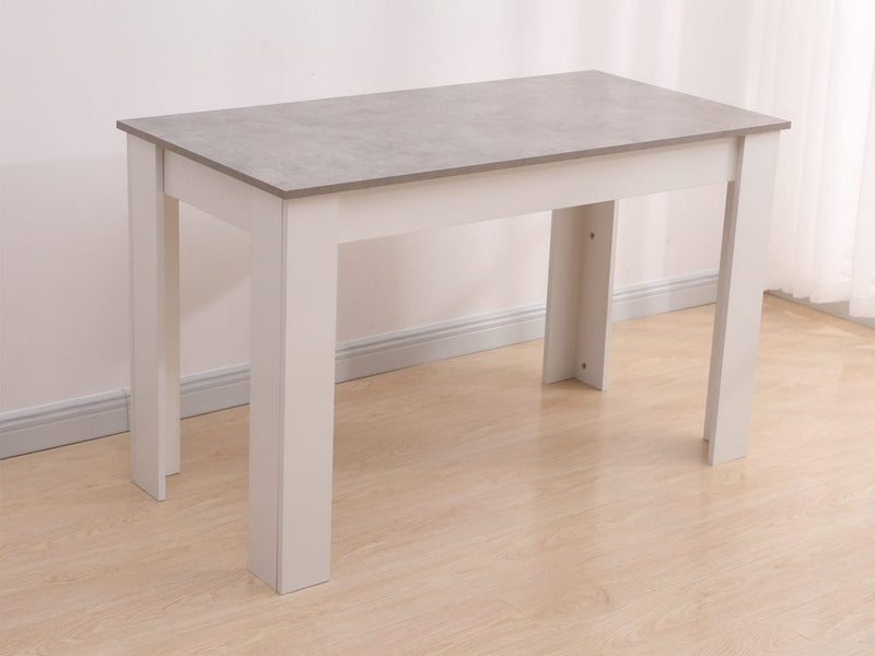 Dining Table Rectangular Wooden 120M-Grey&White