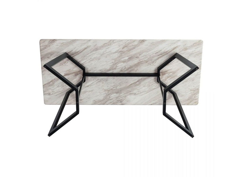 Rectangular Marble-Effect Table