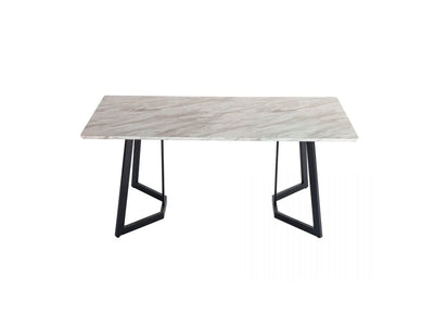 Rectangular Marble-Effect Table