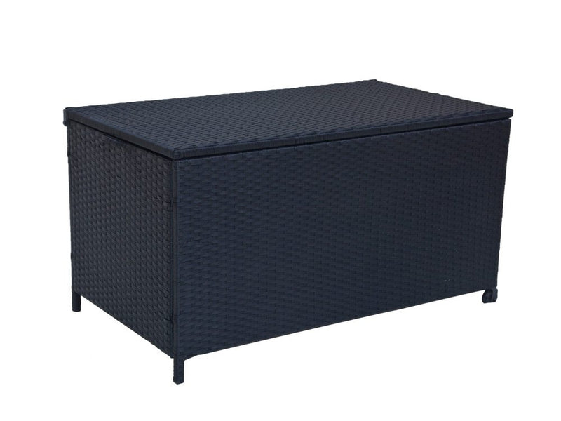 Outdoor PE Wicker Storage Box Garden 320L-Black