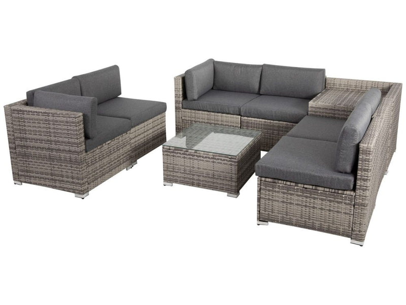 8PCS Outdoor Furniture Modular Lounge Sofa Lizard-Grey