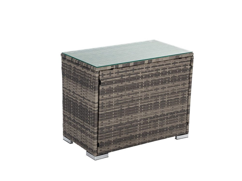 Grey Wicker End Table