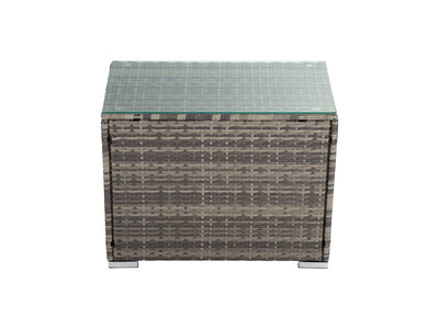 Grey Wicker End Table