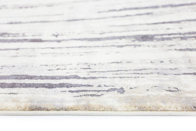 Alyssum Grey Beige Textured Swirl Rug 240x330 cm