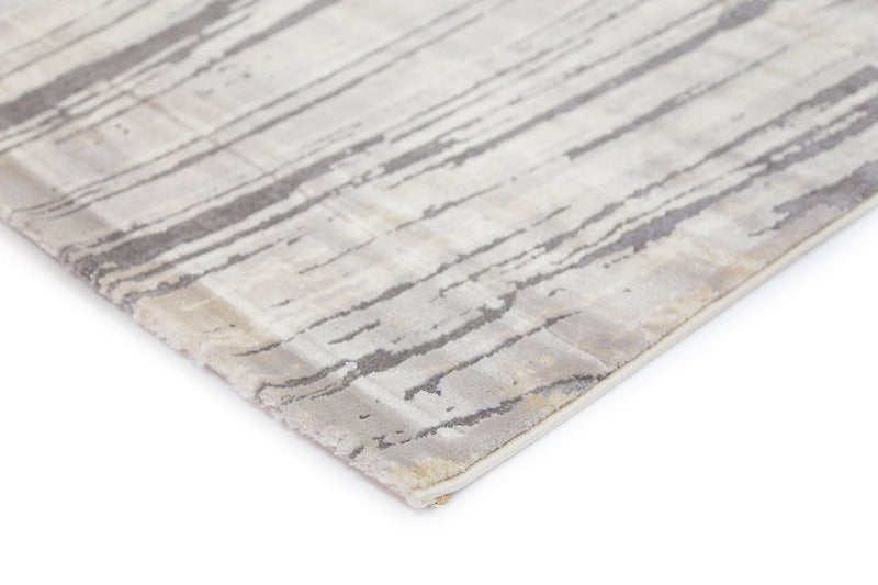 Alyssum Grey Beige Textured Swirl Rug 240x330 cm