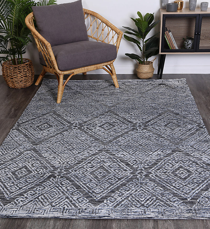 Alayah Diamond Denim Rug 160x230 cm