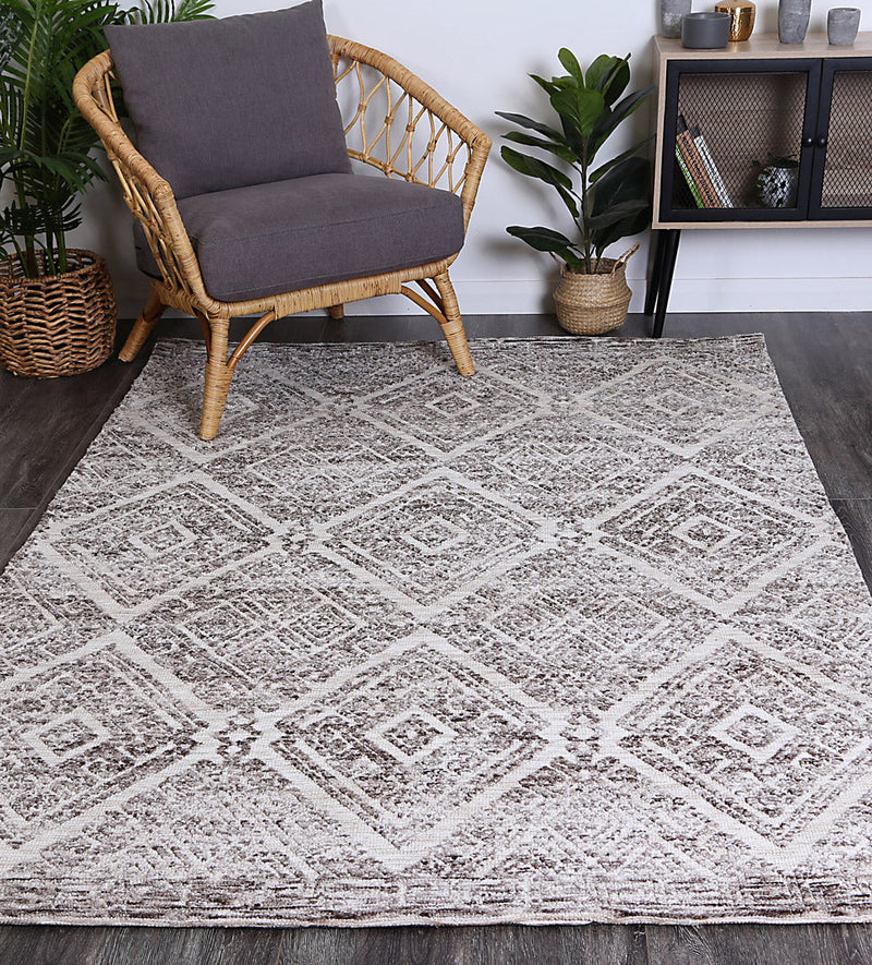 Alayah Diamond Grey Rug 160x230 cm