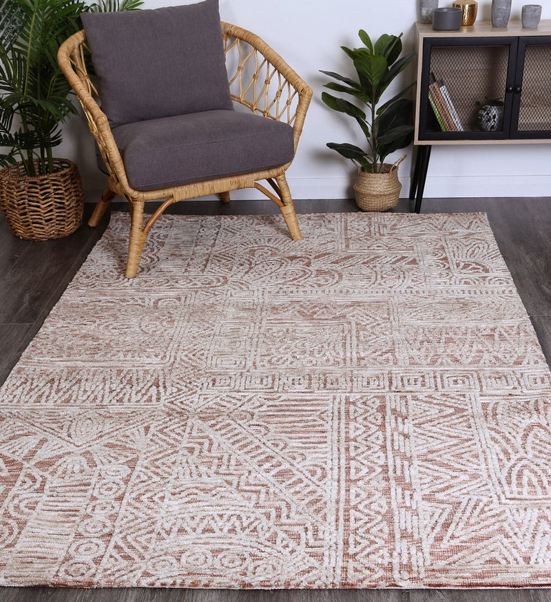 Alayah Rust Flower Rug 160x230 cm