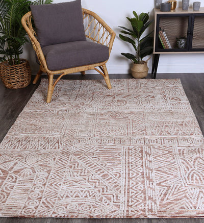 Alayah Rust Flower Rug 200x290 cm