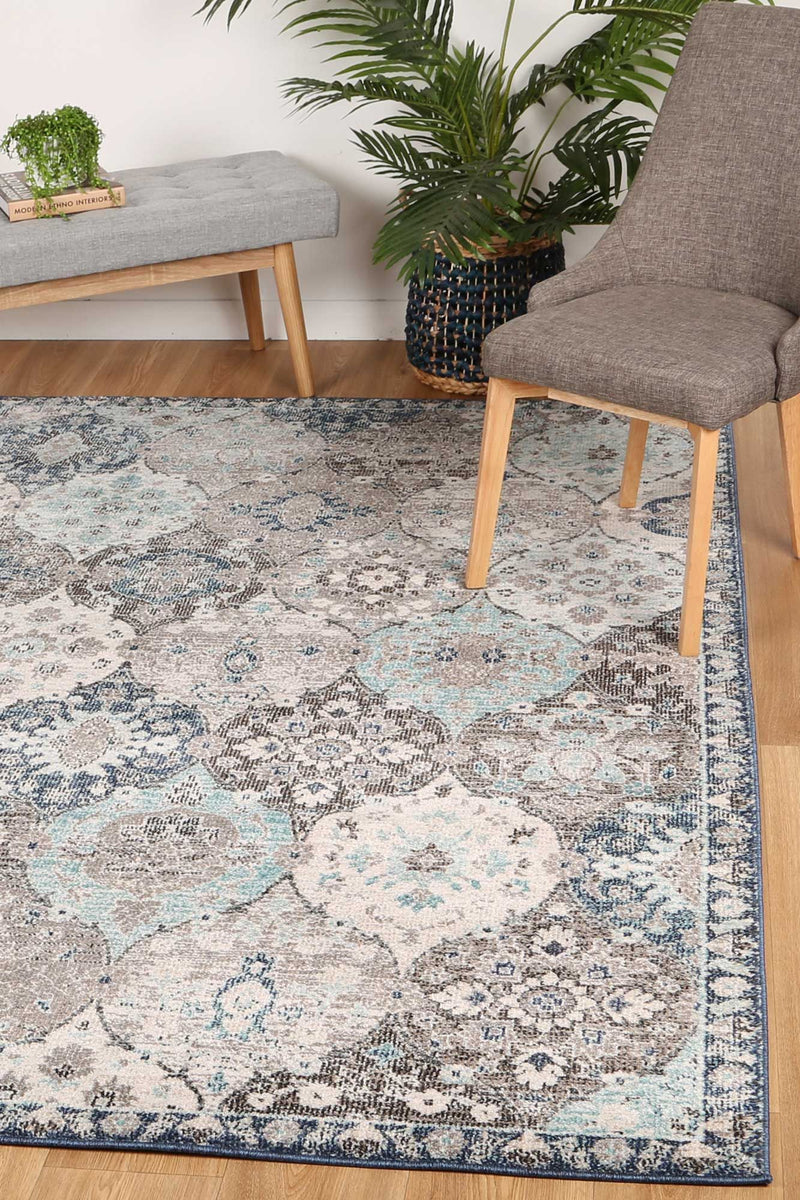 Ezra Multi Blue Lantern Rug 160x230