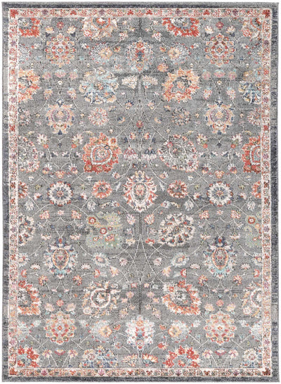 Ezra Grey Floral Rug 160x230