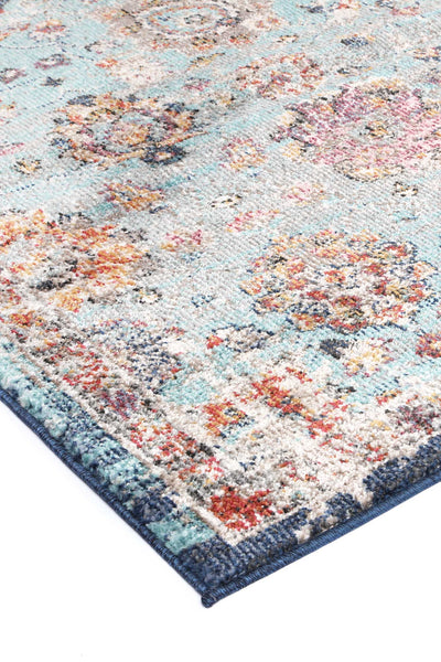 Ezra Multi Blue Traditional Rug 200x290