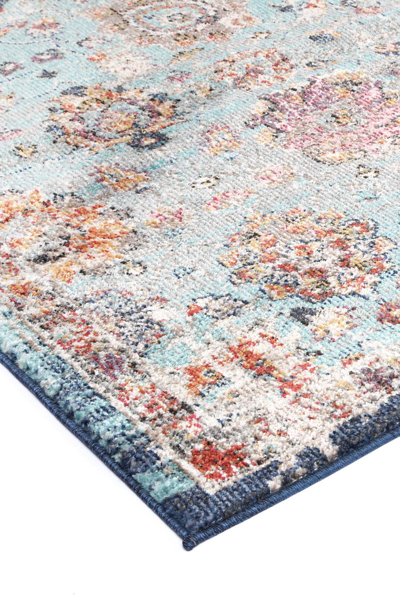 Ezra Multi Blue Traditional Rug 200x290