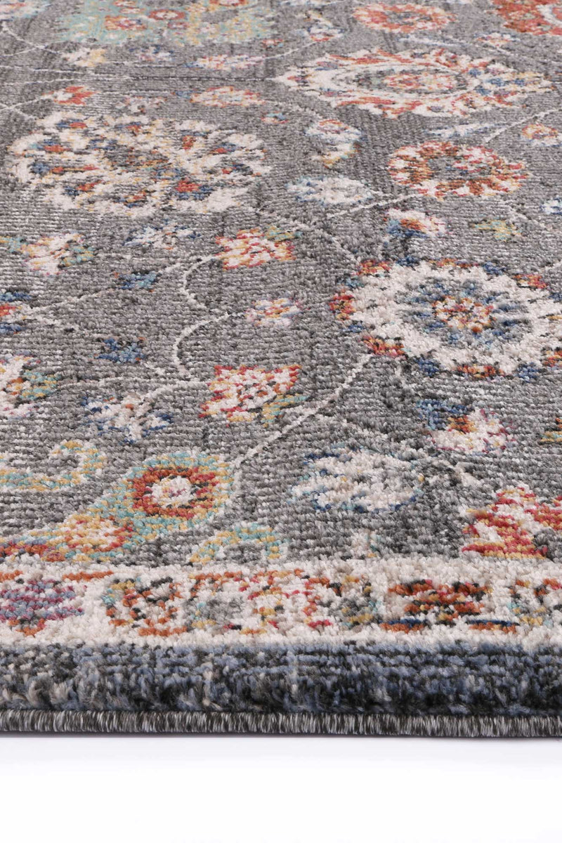 Ezra Grey Floral Rug 200x290