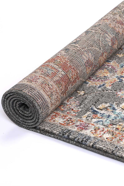 Ezra Grey Floral Rug 300x400