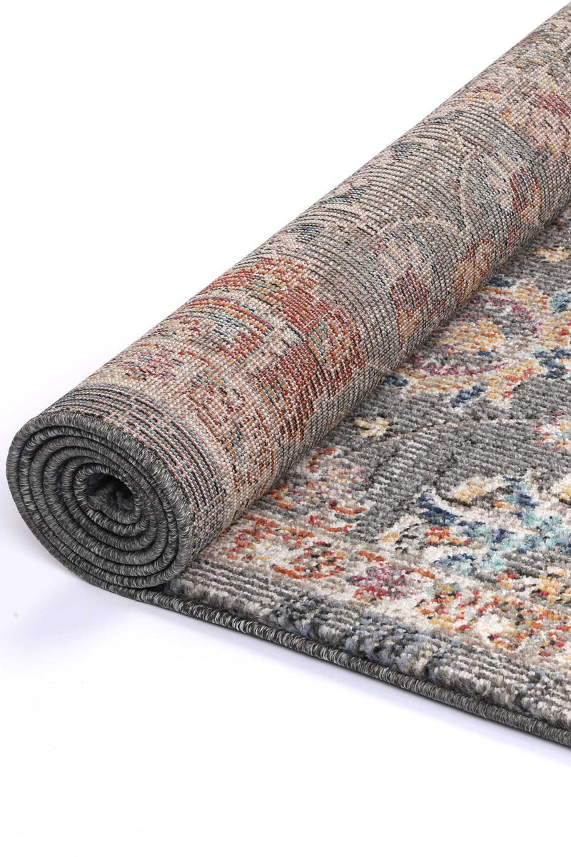 Ezra Grey Floral Rug 300x400
