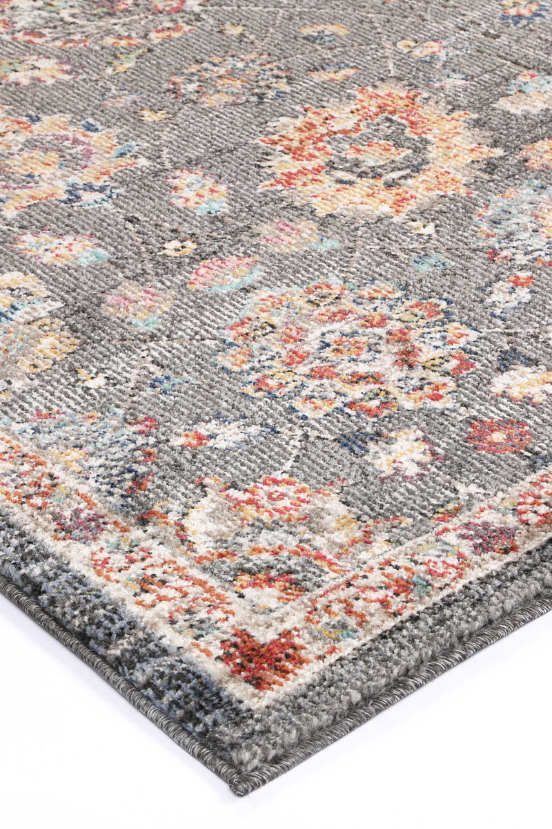 Ezra Grey Floral Rug 300x400