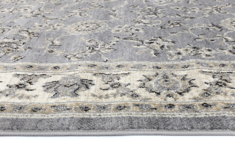 Arya  Grey Cream Border Rug 160x220 cm