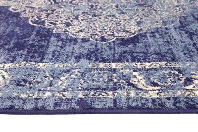 Arya Navy Blue Distress Rug 160x220 cm