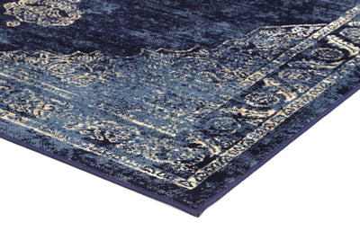 Arya Navy Blue Distress Rug 160x220 cm