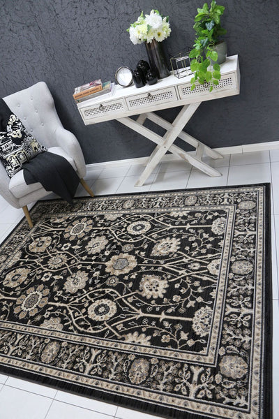 Arya Grey Oriental Rug 160x220 cm