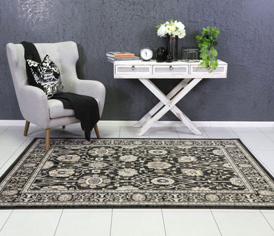 Arya Grey Oriental Rug 160x220 cm