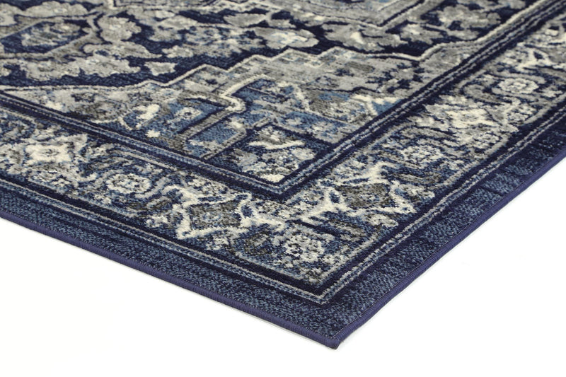 Arya Navy Blue Transitional Rug 160x220 cm